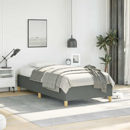 Bed Frame without Mattress Dark Grey 100x203 cm Twin XL Fabric