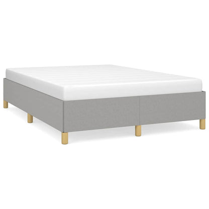 Bed Frame without Mattress Light Grey 137x190 cm Full Fabric
