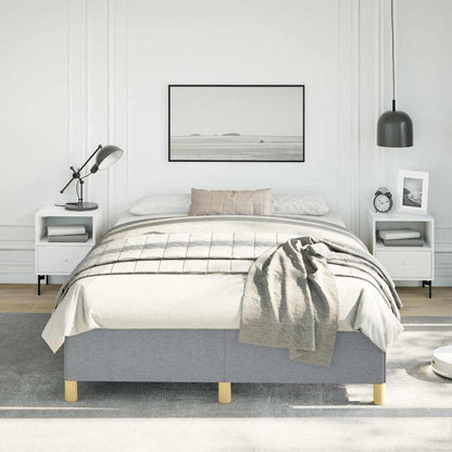 Bed Frame without Mattress Light Grey 137x190 cm Full Fabric