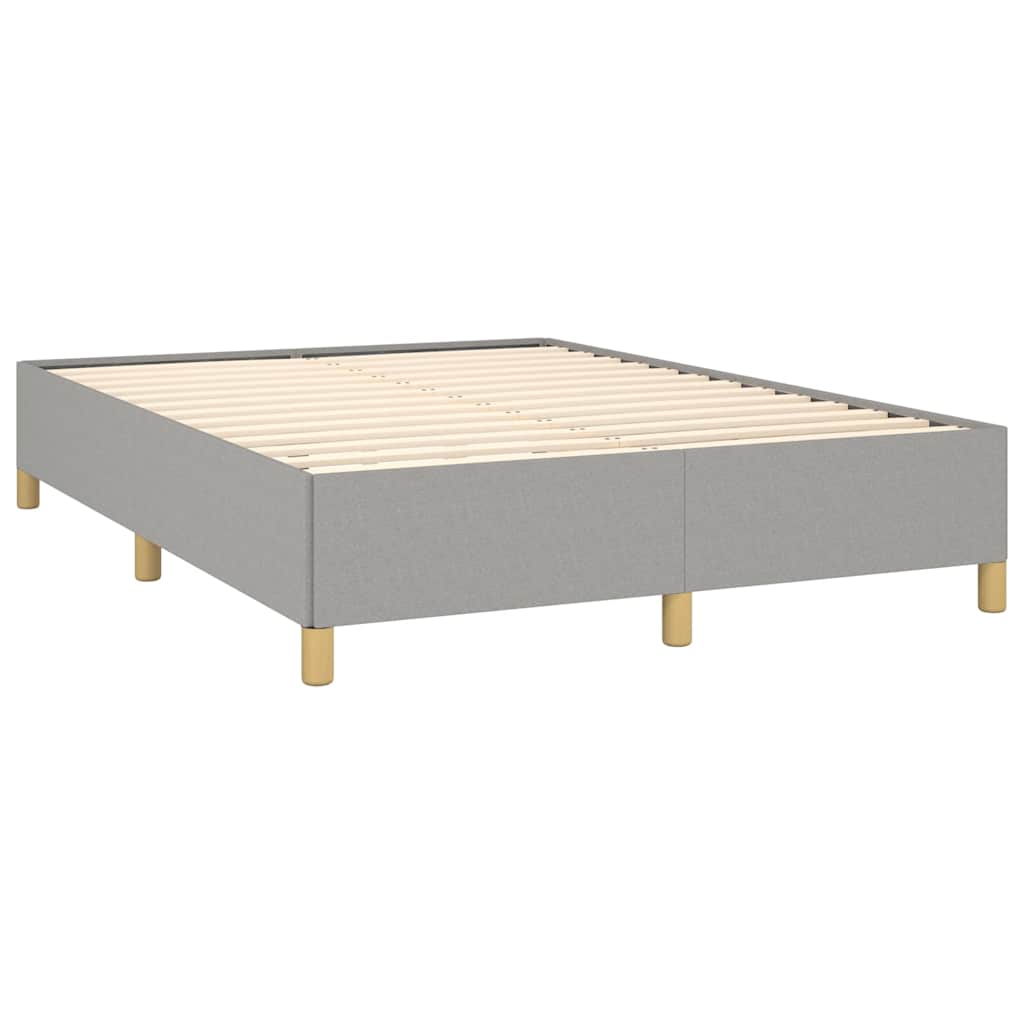 Bed Frame without Mattress Light Grey 137x190 cm Full Fabric