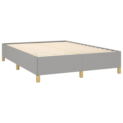 Bed Frame without Mattress Light Grey 137x190 cm Full Fabric