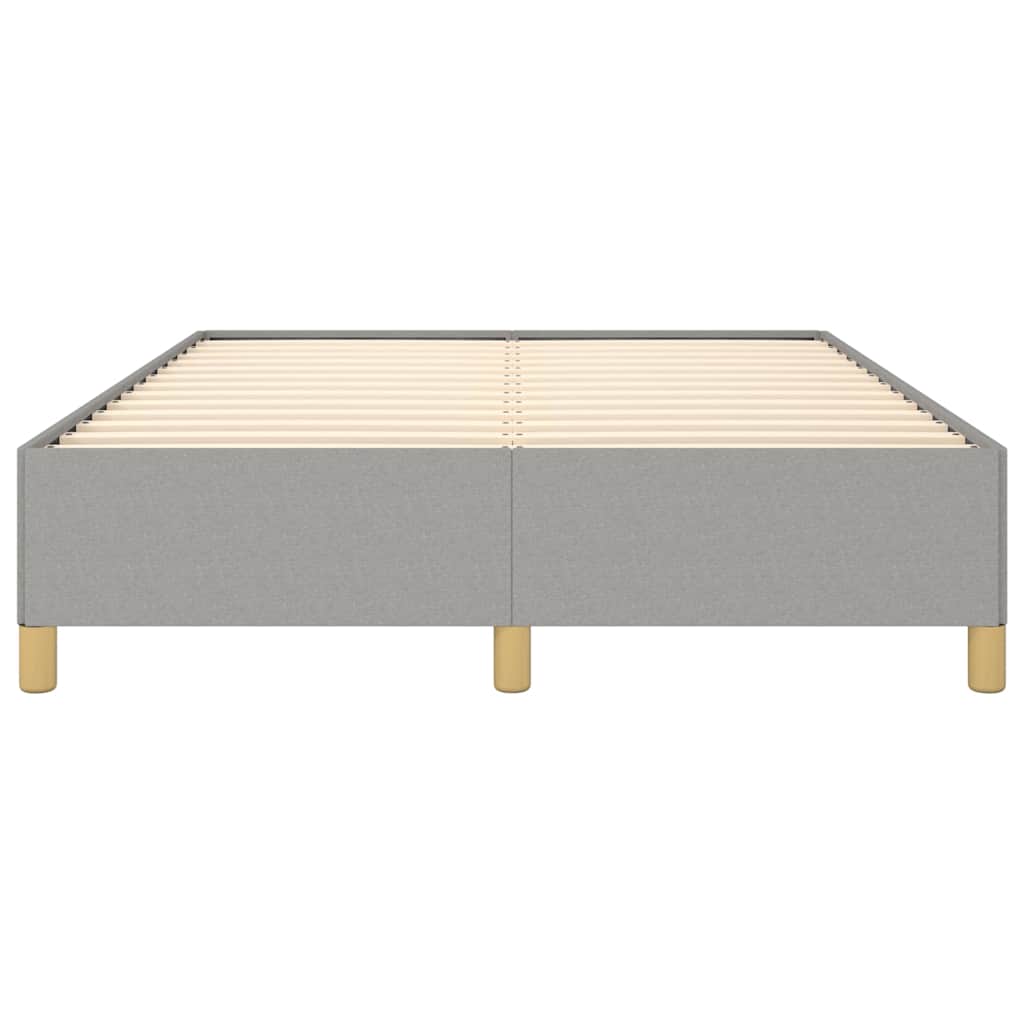Bed Frame without Mattress Light Grey 137x190 cm Full Fabric