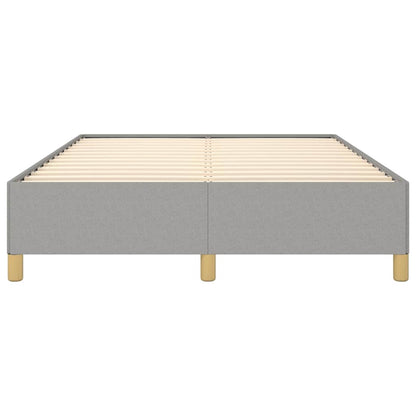Bed Frame without Mattress Light Grey 137x190 cm Full Fabric
