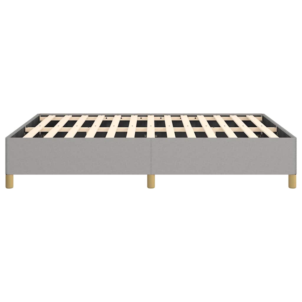 Bed Frame without Mattress Light Grey 137x190 cm Full Fabric