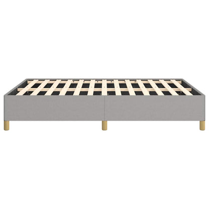 Bed Frame without Mattress Light Grey 137x190 cm Full Fabric