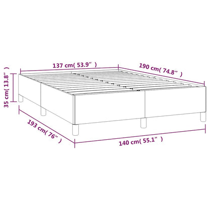 Bed Frame without Mattress Light Grey 137x190 cm Full Fabric