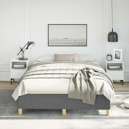 Bed Frame without Mattress Dark Grey 137x190 cm Full Fabric