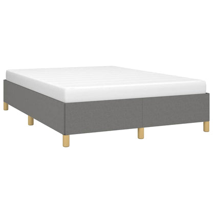 Bed Frame without Mattress Dark Grey 137x190 cm Full Fabric