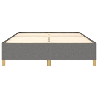 Bed Frame without Mattress Dark Grey 137x190 cm Full Fabric