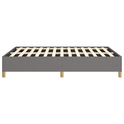 Bed Frame without Mattress Dark Grey 137x190 cm Full Fabric