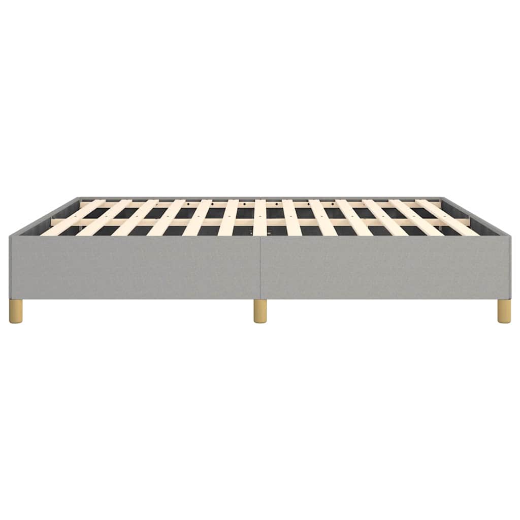 Bed Frame without Mattress Light Grey 152x203 cm Queen Fabric
