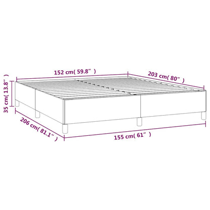 Bed Frame without Mattress Light Grey 152x203 cm Queen Fabric