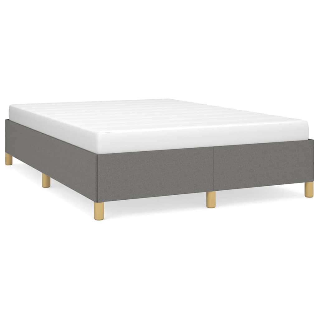 Bed Frame without Mattress Dark Grey 152x203 cm Queen Fabric