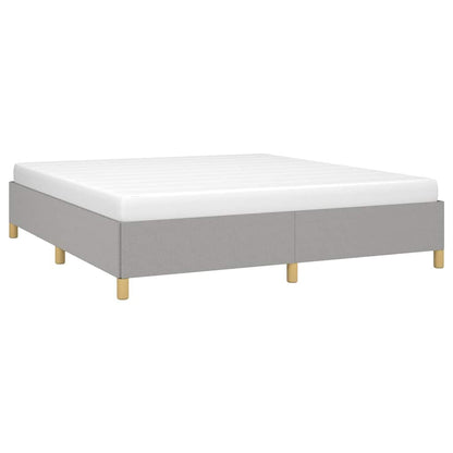 Bed Frame without Mattress Light Grey 193x203 cm King Fabric