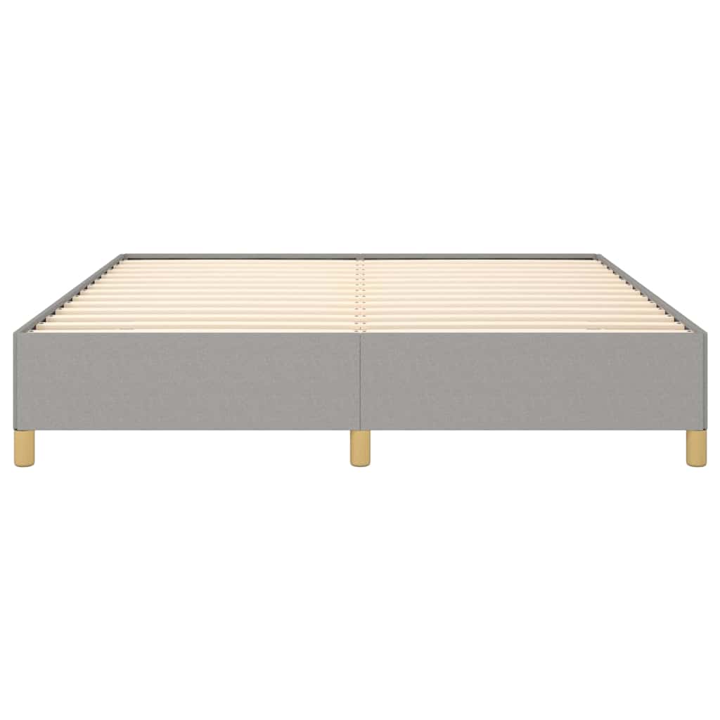 Bed Frame without Mattress Light Grey 193x203 cm King Fabric