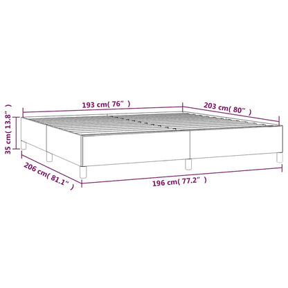 Bed Frame without Mattress Light Grey 193x203 cm King Fabric
