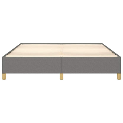 Bed Frame without Mattress Dark Grey 193x203 cm King Fabric