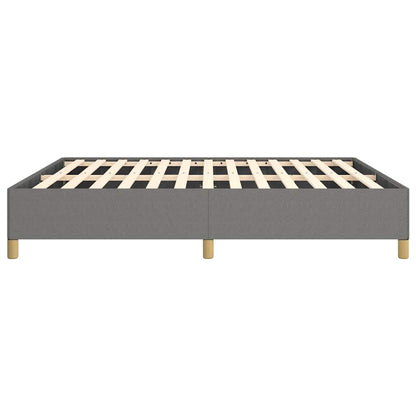 Bed Frame without Mattress Dark Grey 193x203 cm King Fabric