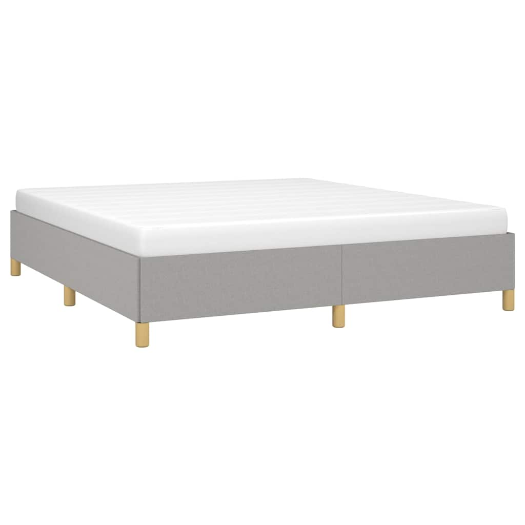 Bed Frame without Mattress Light Grey California King Fabric