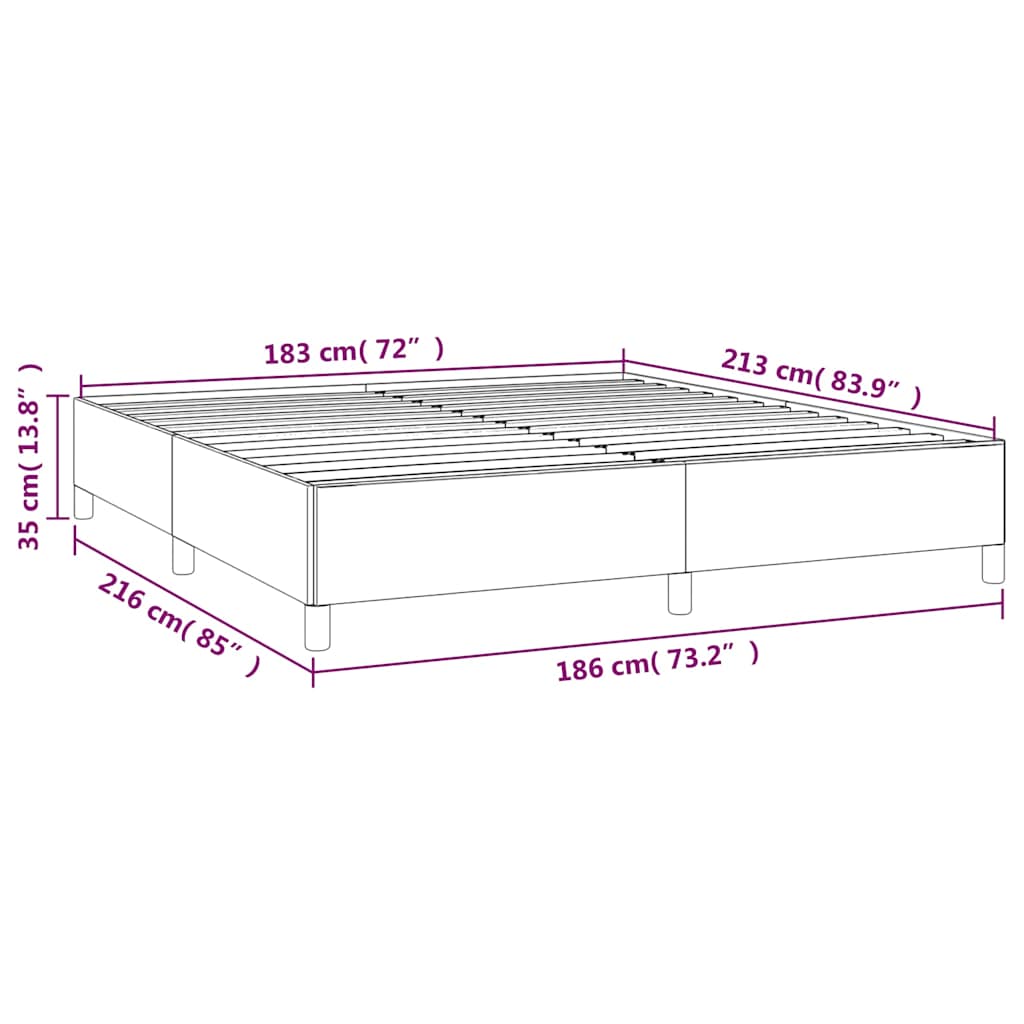 Bed Frame without Mattress Light Grey California King Fabric