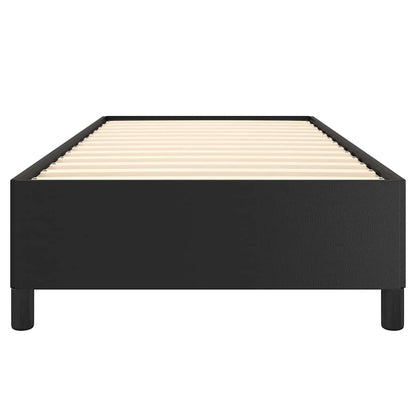 Bed Frame without Mattress Black 100x190 cm Twin Faux Leather