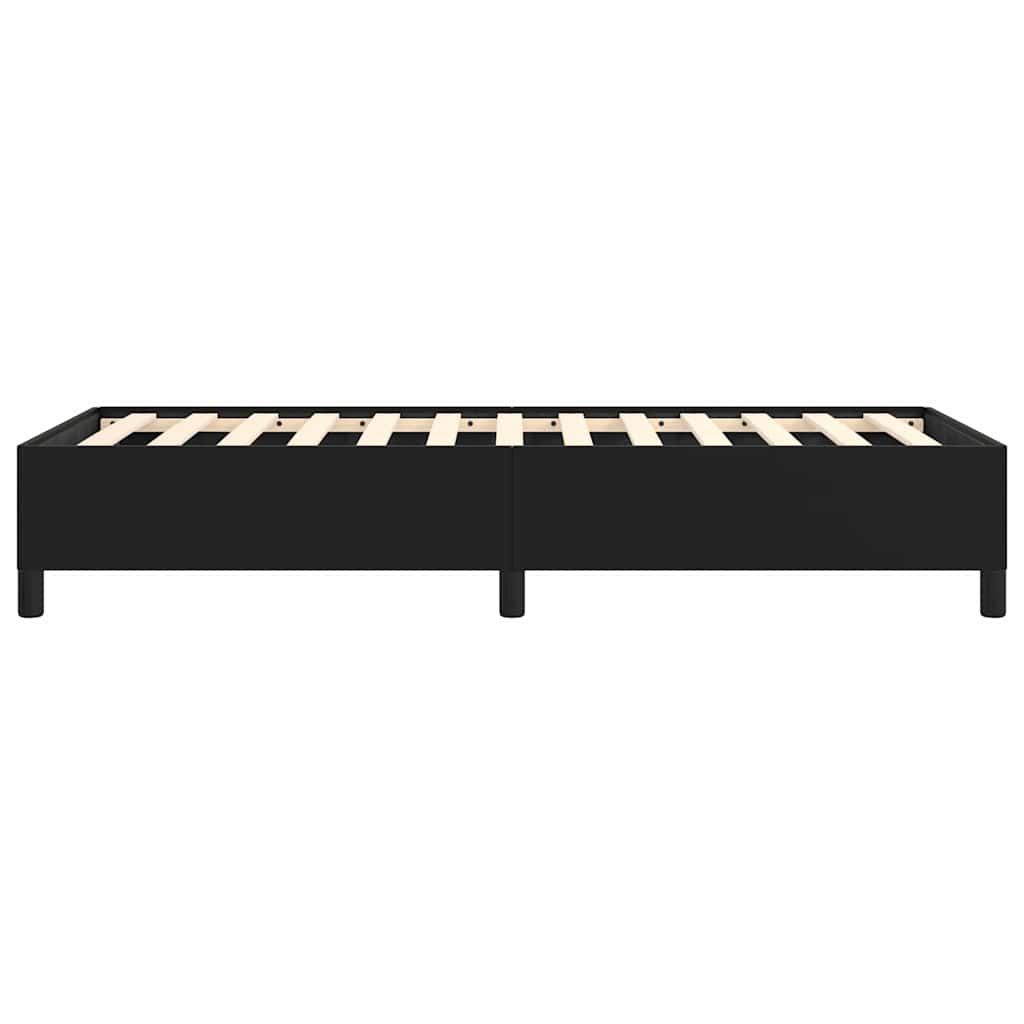 Bed Frame without Mattress Black 100x190 cm Twin Faux Leather