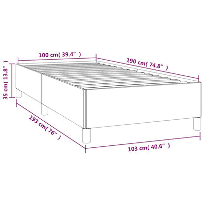 Bed Frame without Mattress Black 100x190 cm Twin Faux Leather