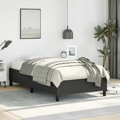 Bed Frame without Mattress Black 100x190 cm Twin Faux Leather