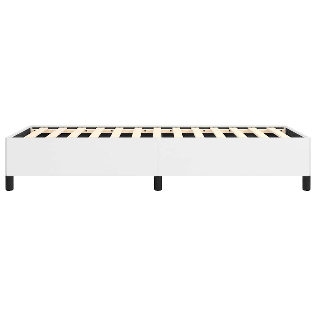 Bed Frame without Mattress White 100x190 cm Twin Faux Leather
