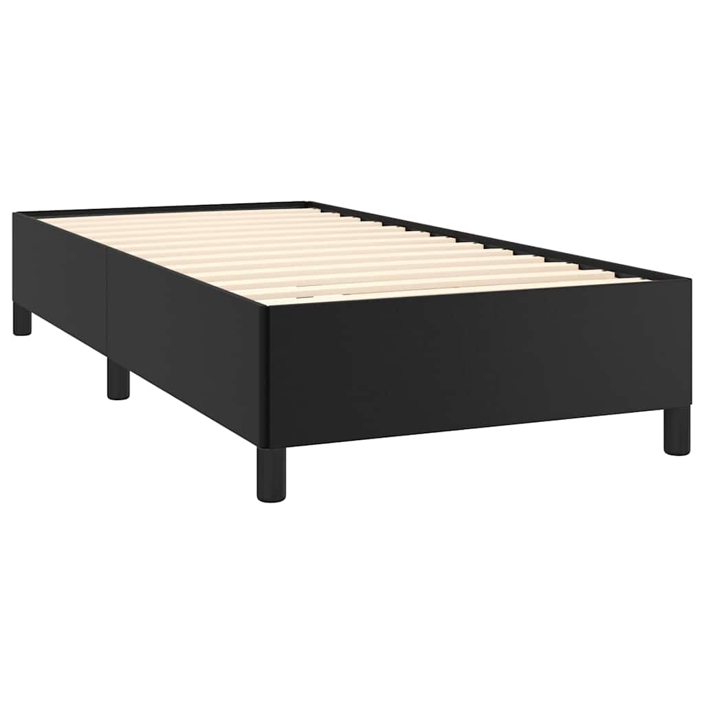 Bed Frame without Mattress Black 100x203 cm Twin XL Faux Leather