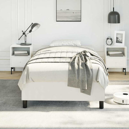 Bed Frame without Mattress White 100x203 cm Twin XL Faux Leather