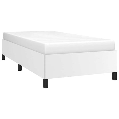 Bed Frame without Mattress White 100x203cm Twin XL Faux Leather