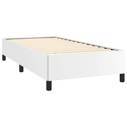 Bed Frame without Mattress White 100x203 cm Twin XL Faux Leather