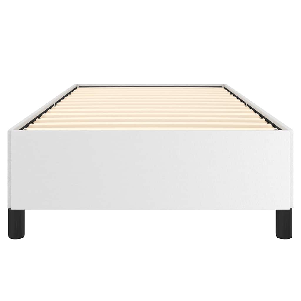 Bed Frame without Mattress White 100x203 cm Twin XL Faux Leather