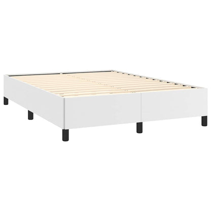 Bed Frame without Mattress White 137x190 cm Full Faux Leather