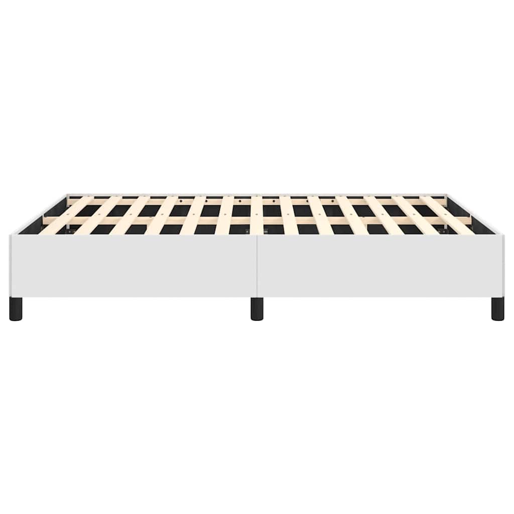 Bed Frame without Mattress White 137x190 cm Full Faux Leather