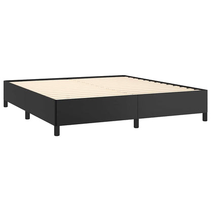 Bed Frame without Mattress Black 193x203 cm King Faux Leather