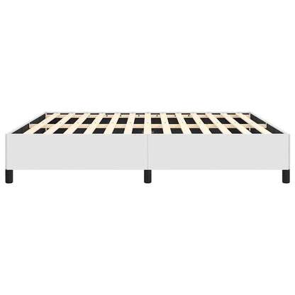 Bed Frame without Mattress White 193x203 cm King Faux Leather