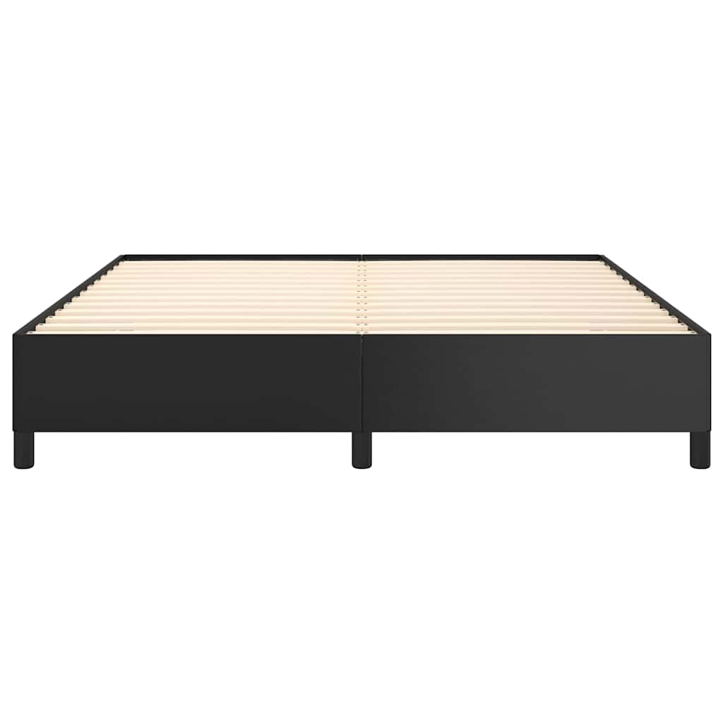 Bed Frame without Mattress Black California King Faux Leather