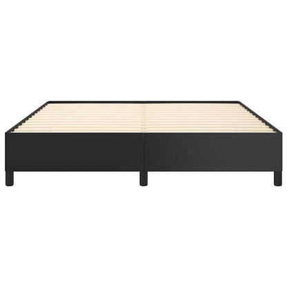 Bed Frame without Mattress Black California King Faux Leather