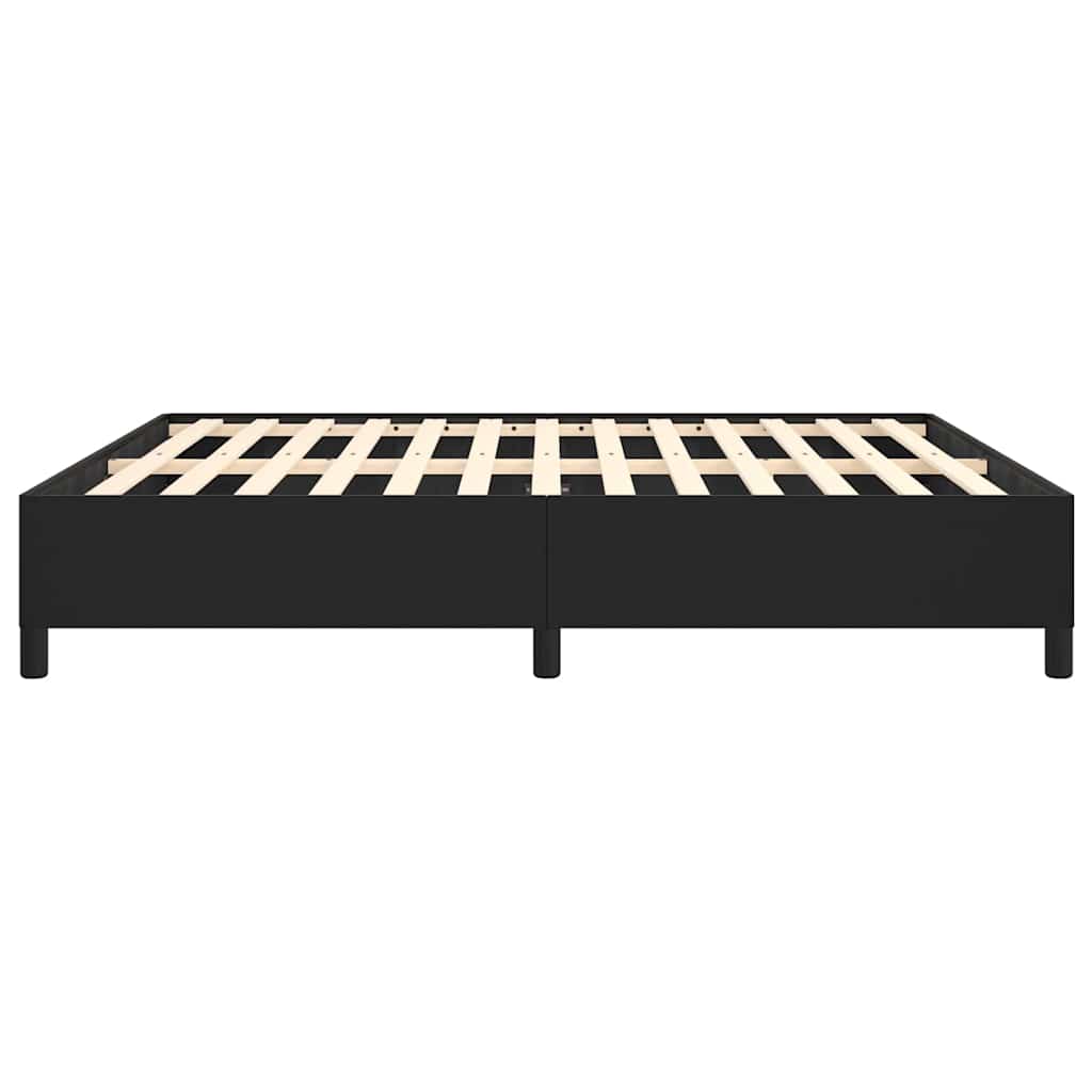Bed Frame without Mattress Black California King Faux Leather
