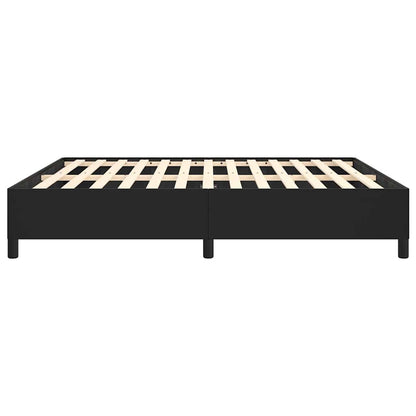 Bed Frame without Mattress Black California King Faux Leather