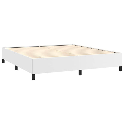 Bed Frame without Mattress White California King Faux Leather