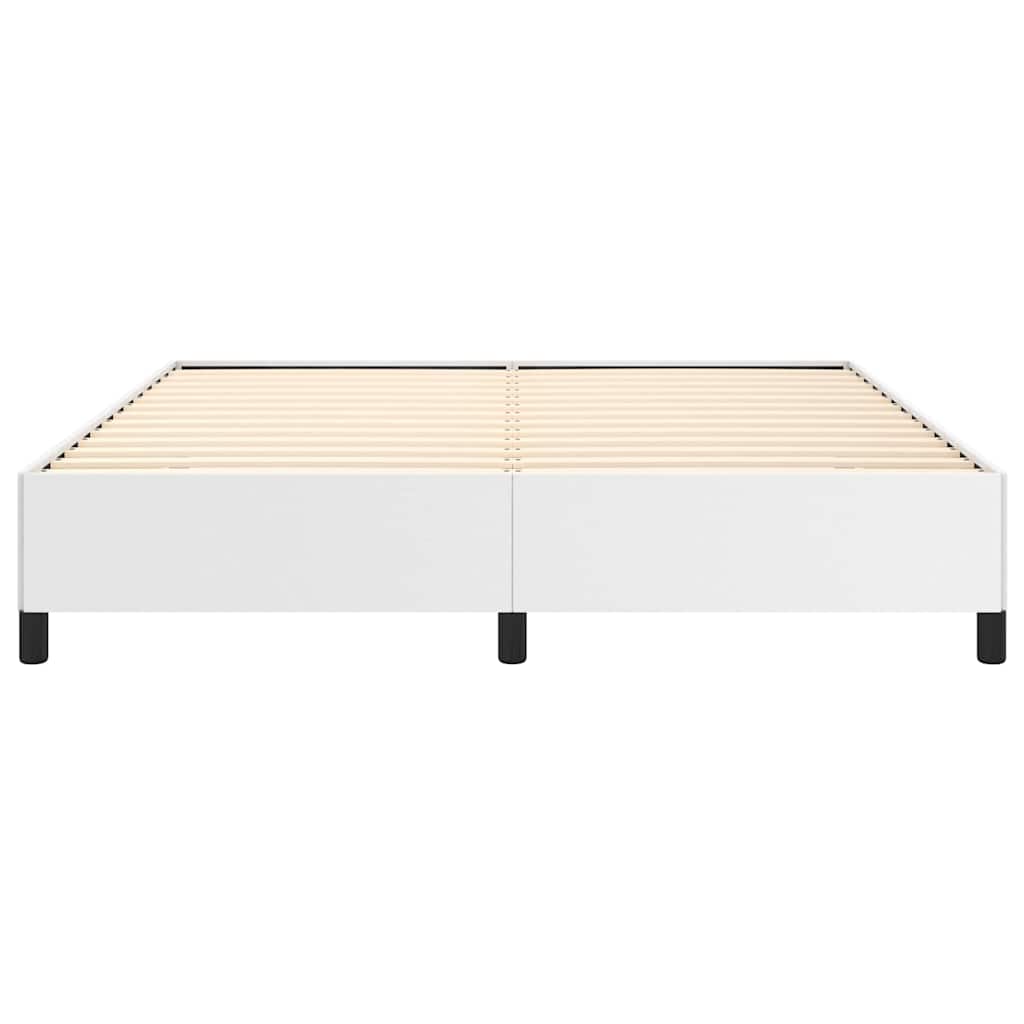 Bed Frame without Mattress White California King Faux Leather