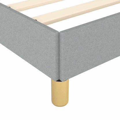 Bed Frame without Mattress Light Grey Twin Fabric