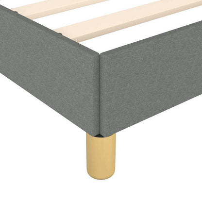 Bed Frame without Mattress Dark Grey Twin Fabric