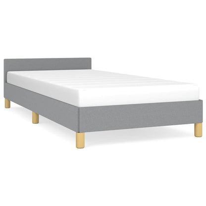 Bed Frame without Mattress Light Grey Twin XL Fabric