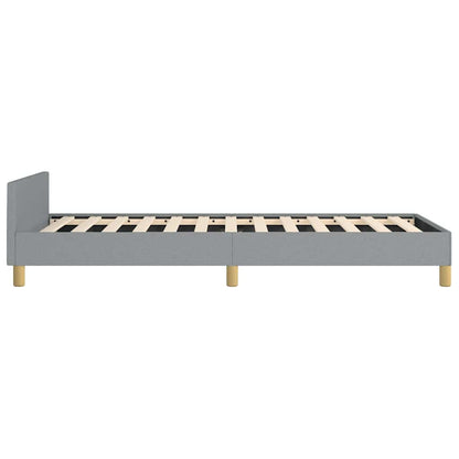 Bed Frame without Mattress Light Grey Twin XL Fabric