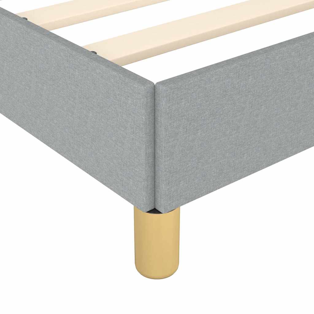 Bed Frame without Mattress Light Grey Twin XL Fabric