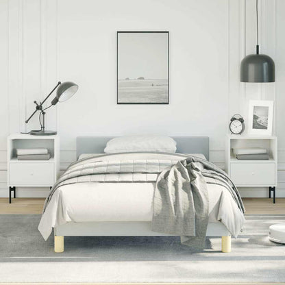 Bed Frame without Mattress Light Grey Twin XL Fabric